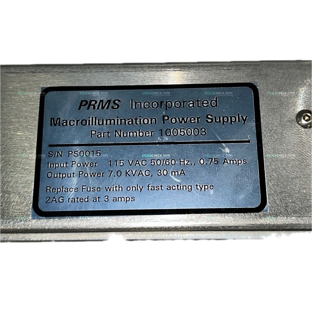 PRMS 1005003 Macroillumination Power Supply