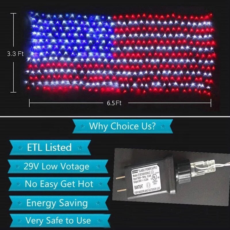 american flag 420 led string lights