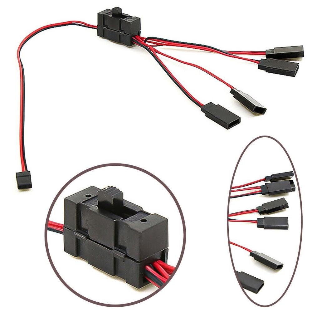 LED Light On/Off Controller Switch Y Wire Split Cable For TRX-4 SCX10 1/10 RC a