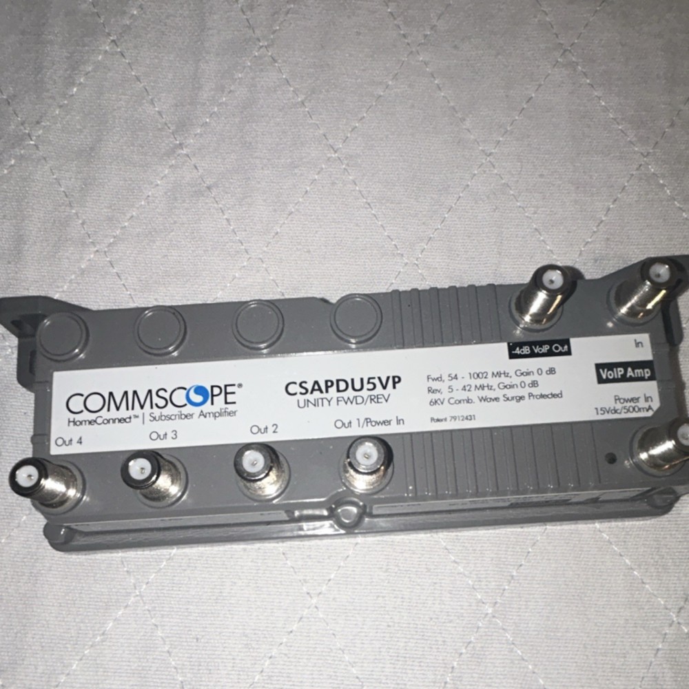 CommScope CSAPDU5VP Subscriber Amplifier 4 Outputs Cable VHF Gray CSMPI 7912431
