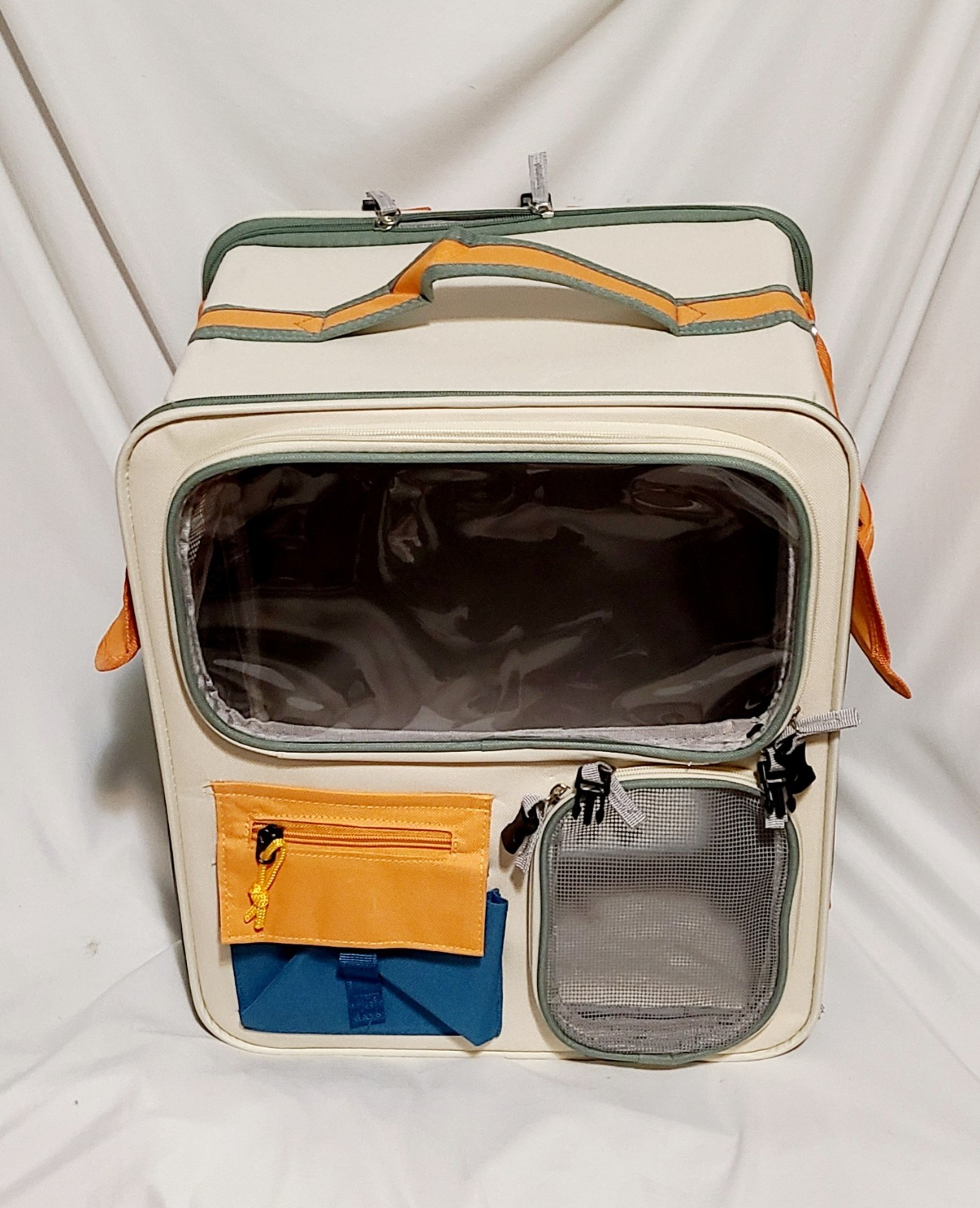 New Cat Small Dog Pet Travel Carrier Bag Backpack Soft Sided W/ Treat Storage