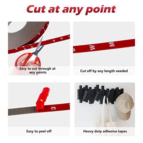 CloudBuyer 108 Ft Double Sided Mounting Tape Heavy Duty, Assorted Sizes