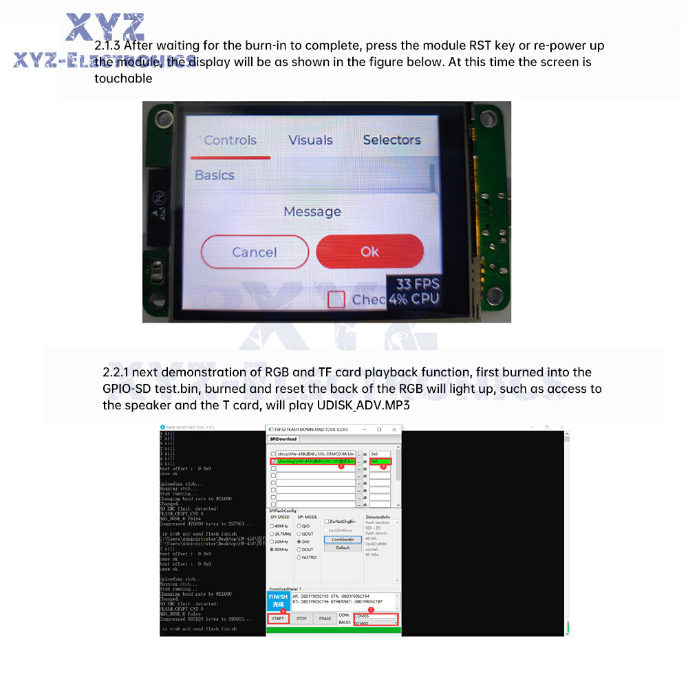 ESP32 WIFI Bluetooth Development Board 2.8" LCD TFT Touch Screen Module + Case
