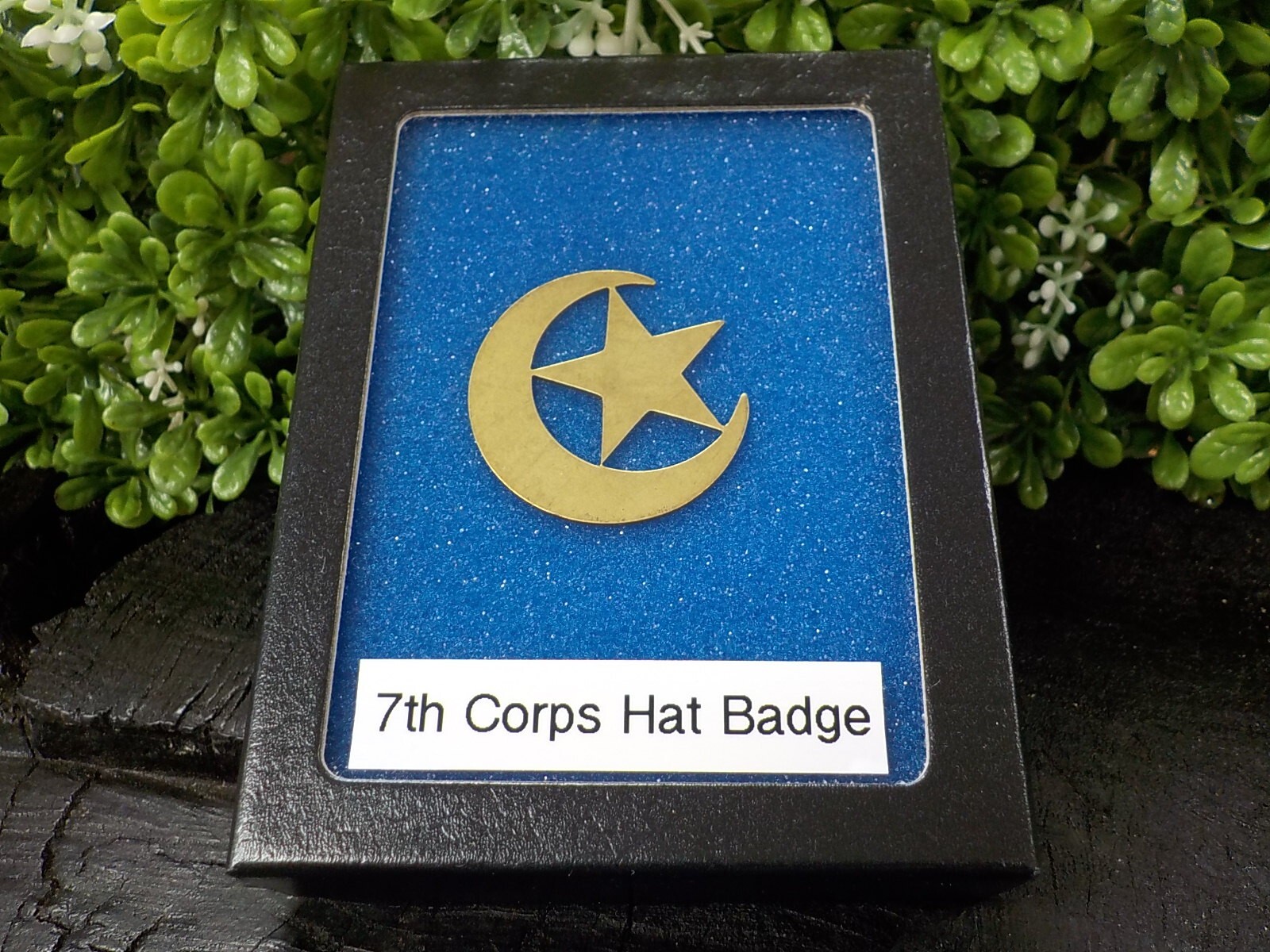 Civil War Crescent Moon & Star 7th Corps Hat Badge, Used