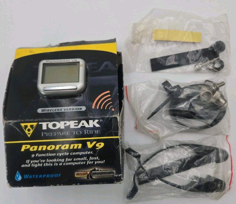 Topeak Panoram V9 Wireless Bike Computer 9-Function Waterproof Road MTB Complete