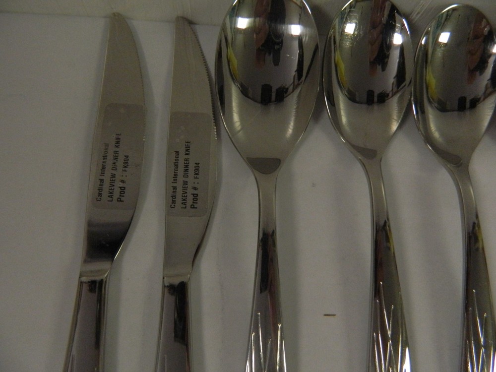 Arcoroc Lakeview 7 pc Flatware Set 18/10 Stainless NEW