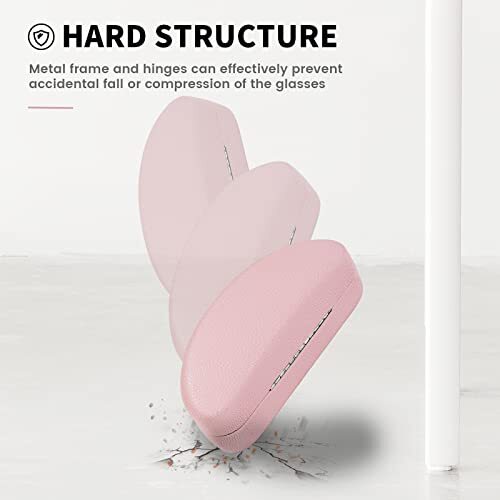 Hard Shell Sunglasses Case,Classic Large Glasses Case for Pink