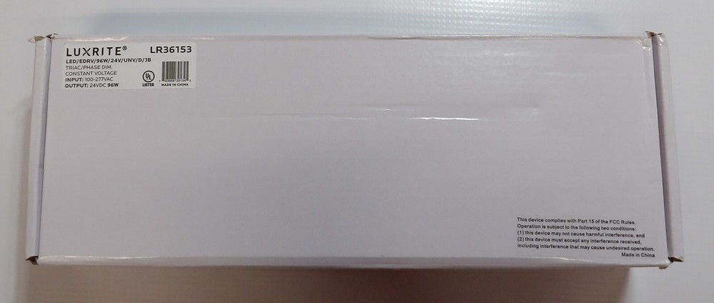 Luxrite 96W Dimmable Electronic LED Driver 24V LR36153