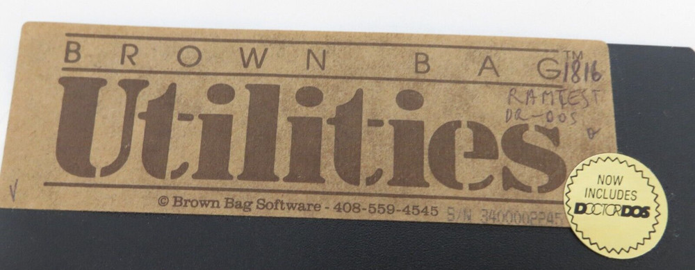 5.25" Floppy Disk BROWN BAG Utilities vintage computer software