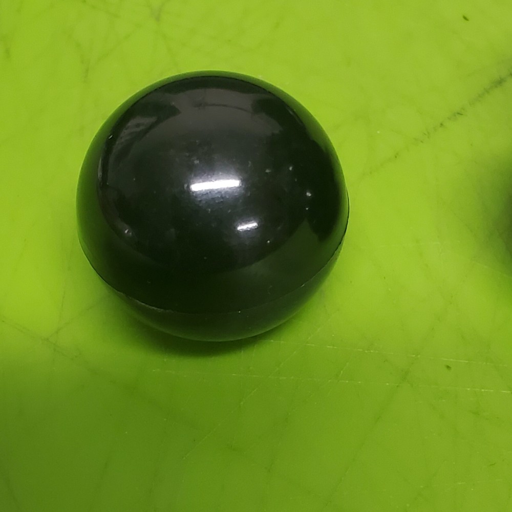 TE-CO 43602 Plastic Black Ball Knobs Original with Brass threads (2pcs) TE.CO