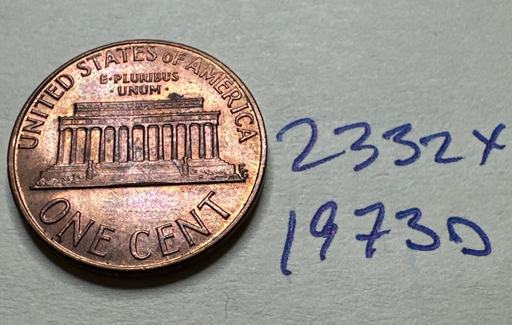 1973 D Lincoln Memorial Cent 2332X