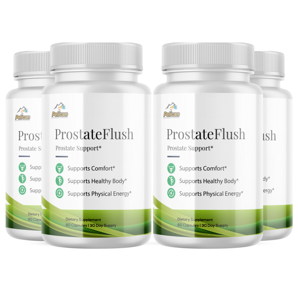 Prostate Flush- Prostate Support- 4 Bottles- 240 Capsules
