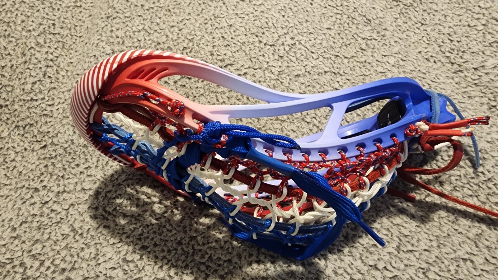 Custom Dyed Traditional Strung STX Ultra Power - Pita Pocket - Red, White, Blue