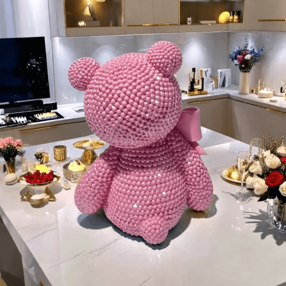 Pink Teddy Bear Home Accent Decor