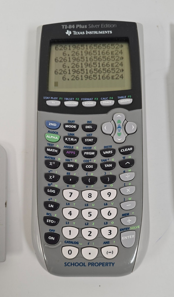 TEXAS INSTRUMENTS TI-84 PLUS SILVER EDITION GRAPHING CALCULATOR
