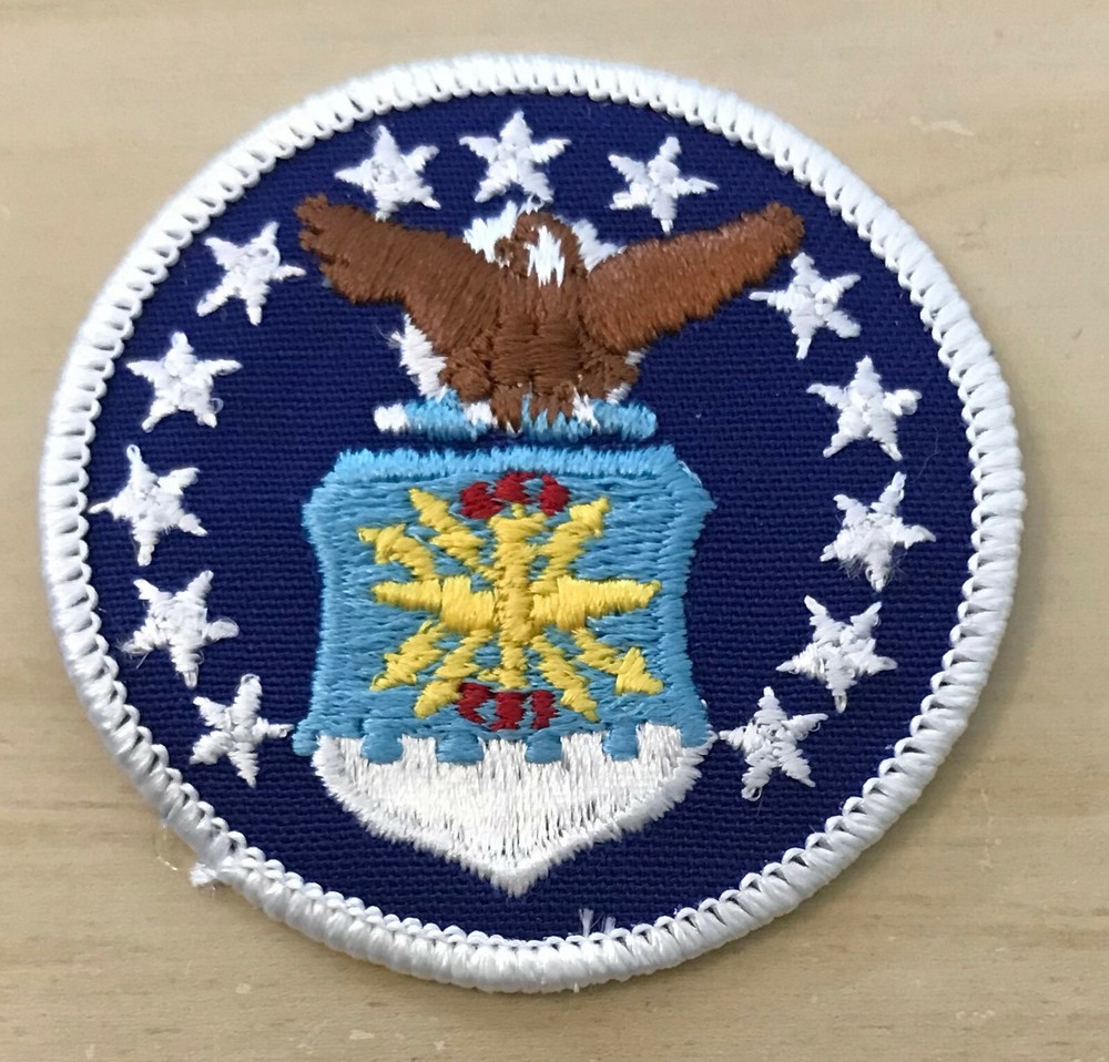 US Air Force USAF Round 2.25" Eagle Shield Stars Logo Sew-On Patch