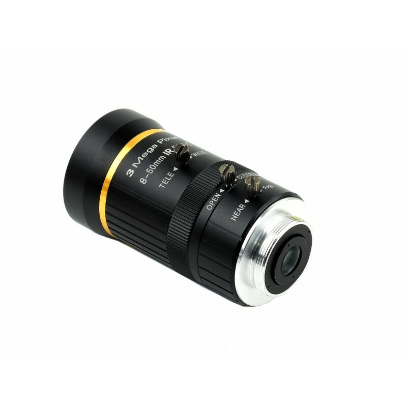 Waveshare 8-50mm Zoom Lens for Raspberry Pi High Quality Camera C-Mount