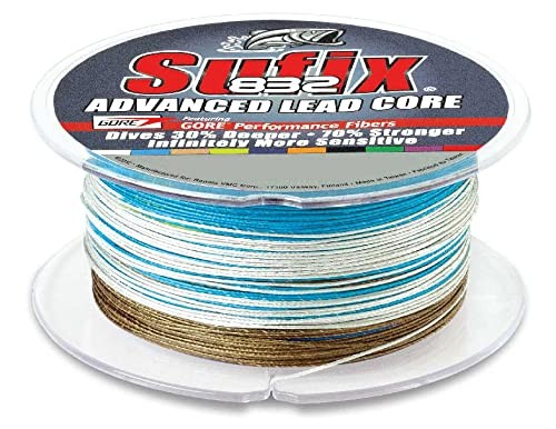 832 Lead Core, metered multi-colored (12 pound/100 yard spool)