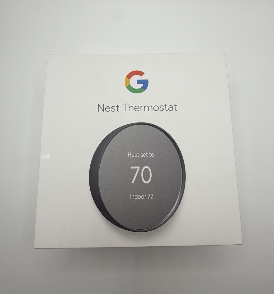 Nest Thermostat Smart Programmable Round Digital Dial Black/Silver Old Gen