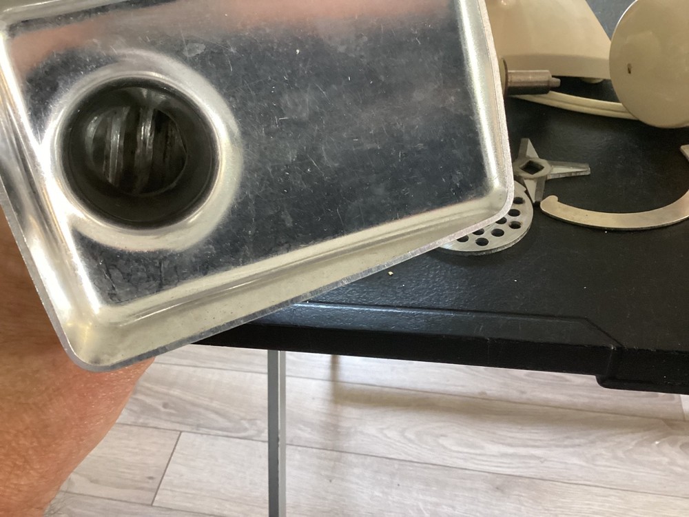 Oster Food Grinder Model 480 E, with attachments, and original paperwork
