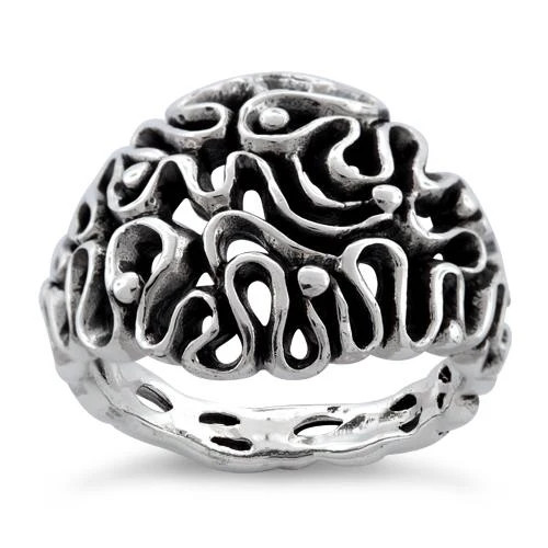 925 Sterling Silver Elegant Swirl Ring