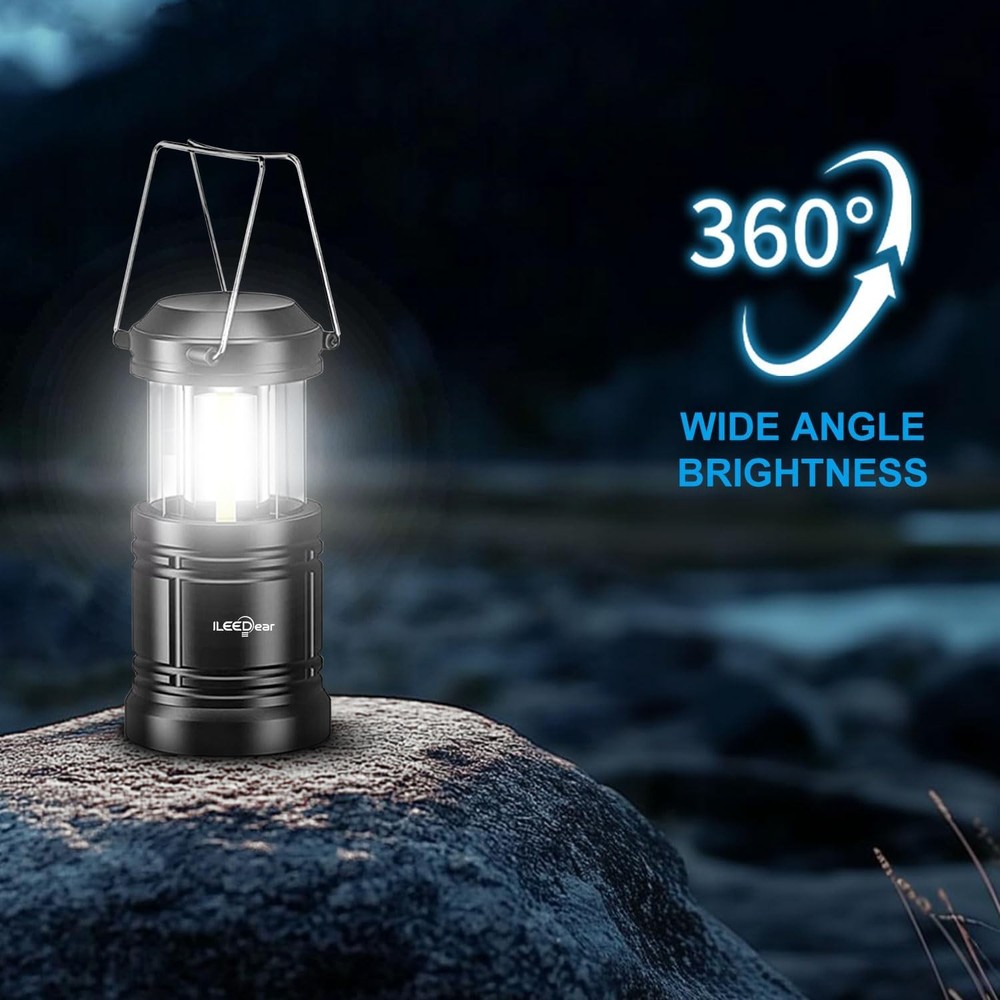 2 Pack LED Camping Lantern Battery Collapsible Light