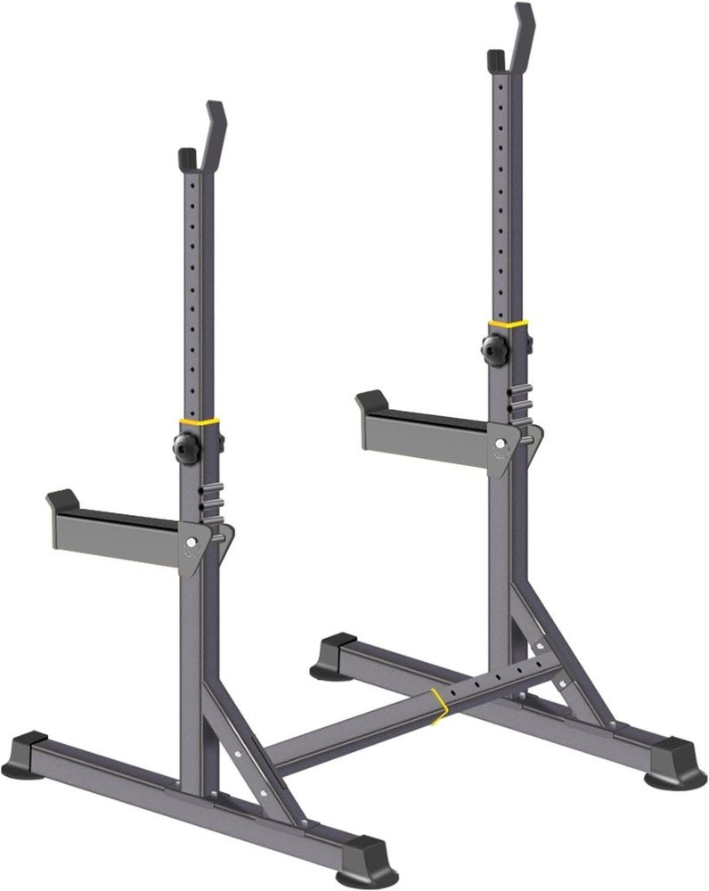 Adjustable Squat Rack,Multi-Function Barbell Rack Weight Lifting & Home Gym