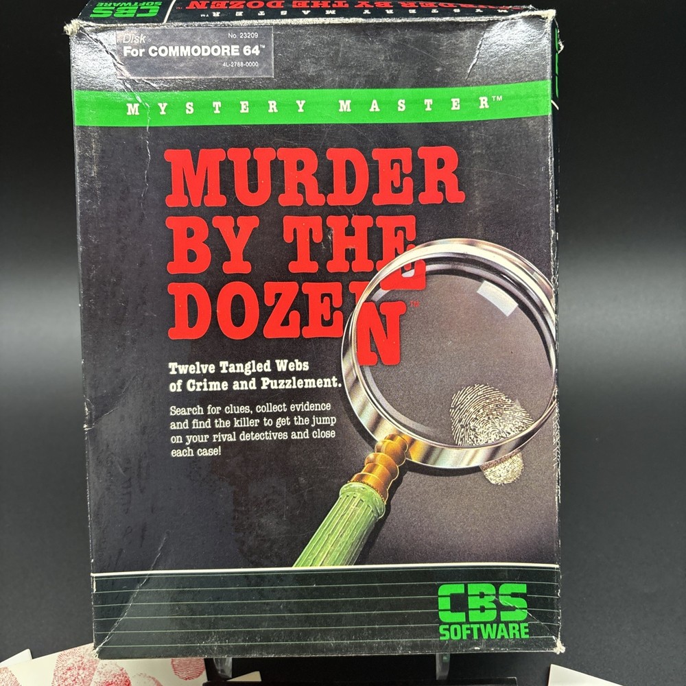 CBS Software Murder By The Dozen Commodore 64 Computer Game on 5.25" Floppy Disk
