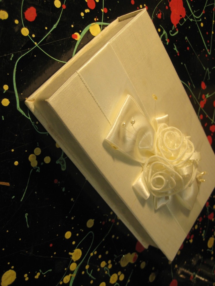 Fancy Cloth Covered Wedding VHS Tape Gift & Storage Box