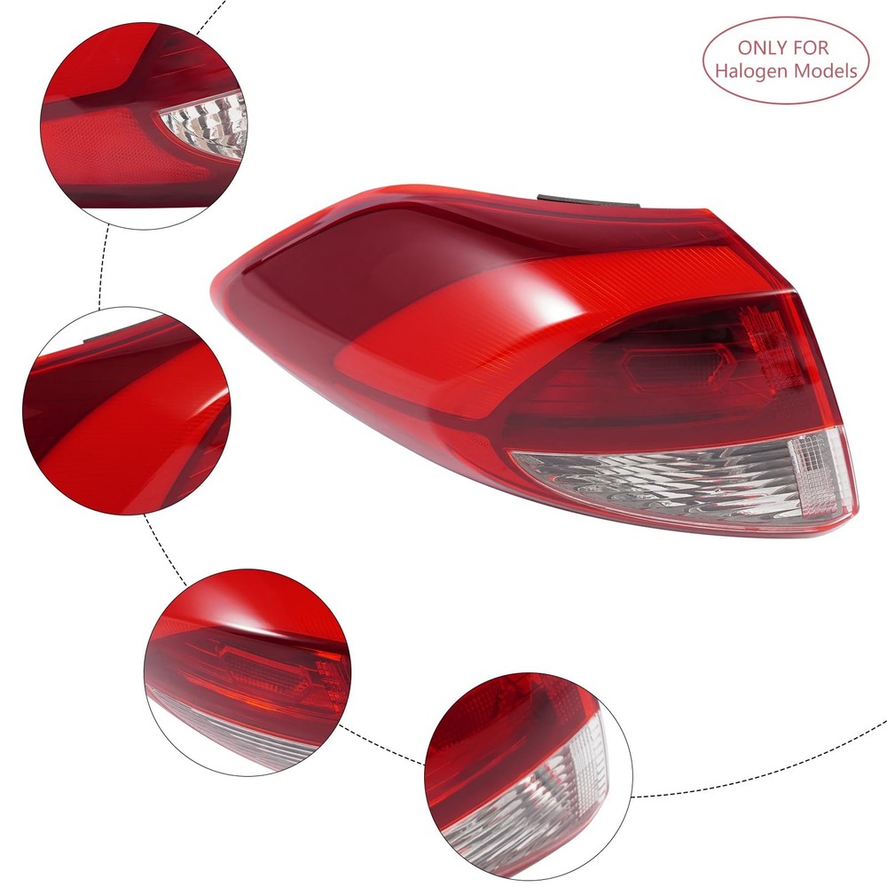 Tail Light Assembly for 2016 2017 2018 Tucson Driver Side Halogen Rear Left