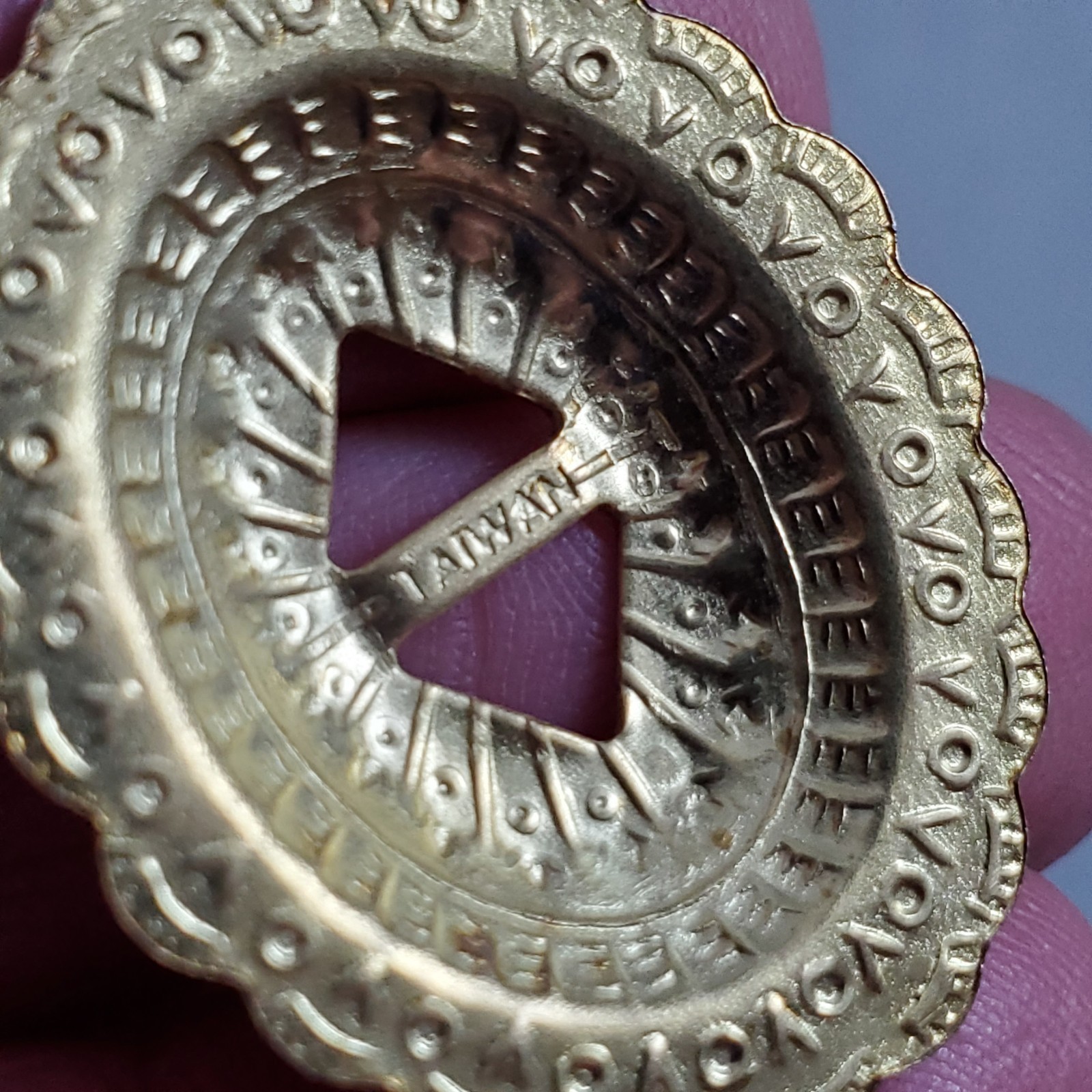 Lot of 34 Slotted Oval Conchos Brass Tone Scalloped Different Sizes Crafts Vtg