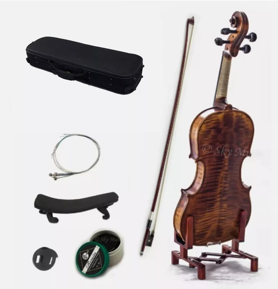 NEW Solid Wood Intermediate Plus 1/8 Violin VN302 w OblongCase Bow Rosin String