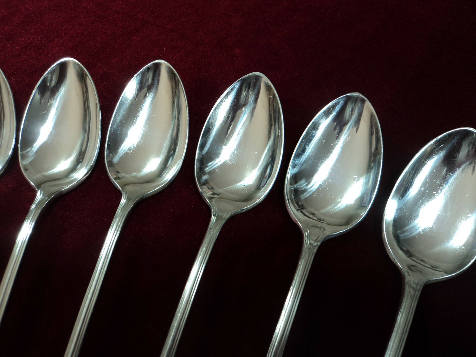 Paris Silverplate Iced Tea Spoon Set Rogers Int'l Flatware 1931 Lot of 7