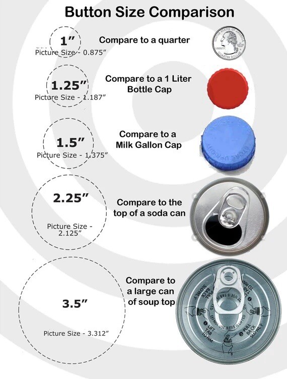 100 Custom 2.25” Buttons | Personalized Pinback Badges | Free Shipping