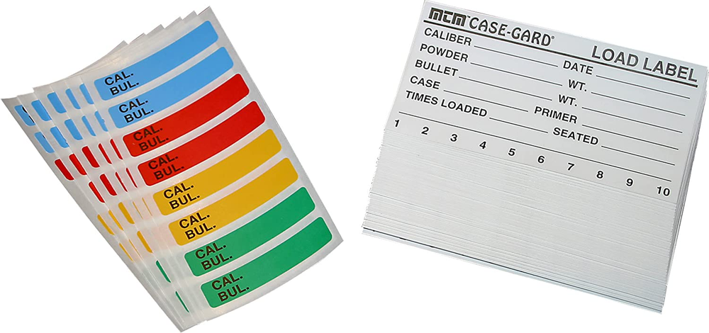 MTM LL-1 Universal Reloading Label for Rifle & Handgun Ammo Boxes 50 Pack