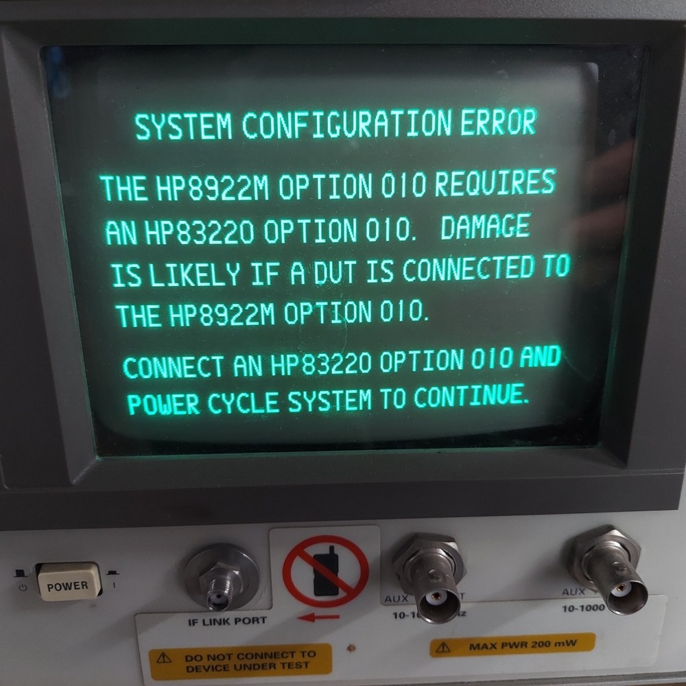 HP 8922M (Opt 10) GSM/DCS/PCS MS Test Set (IF) UNTESTED