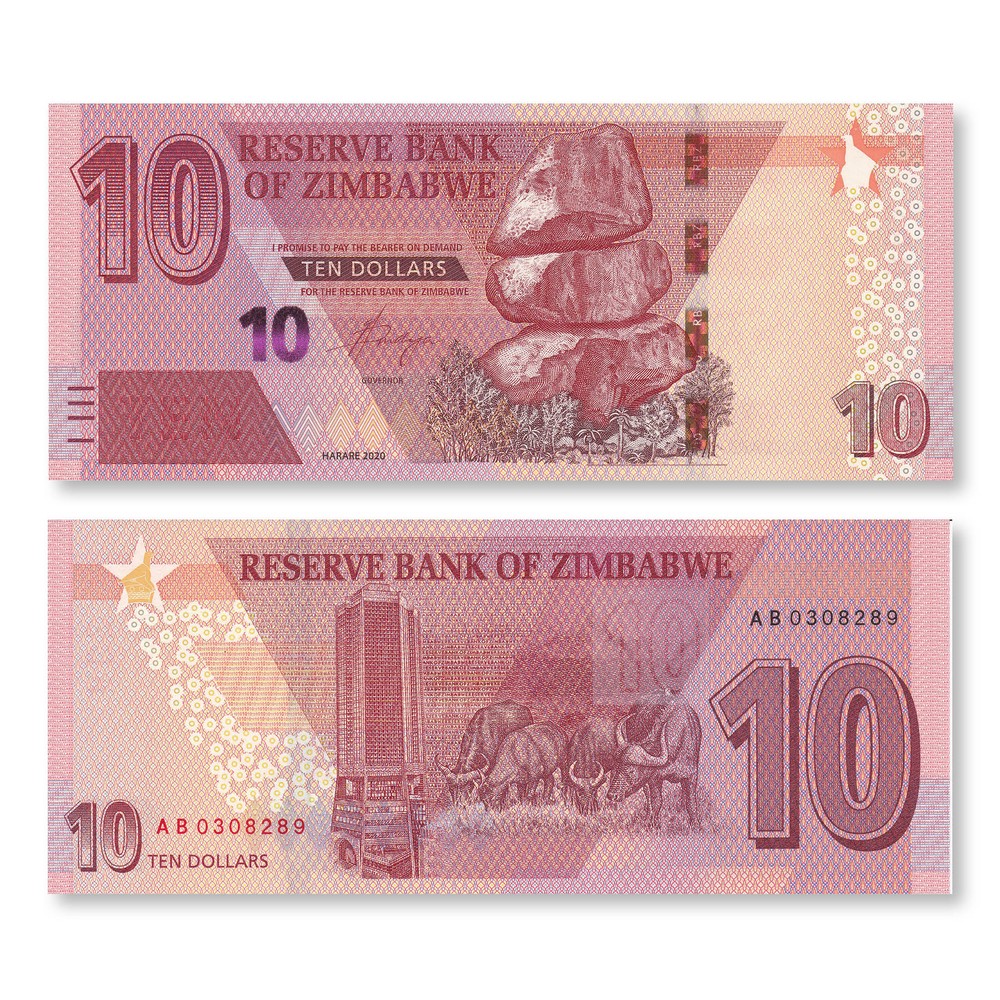 Zimbabwe 10 Dollars, 2020, B194a, UNC