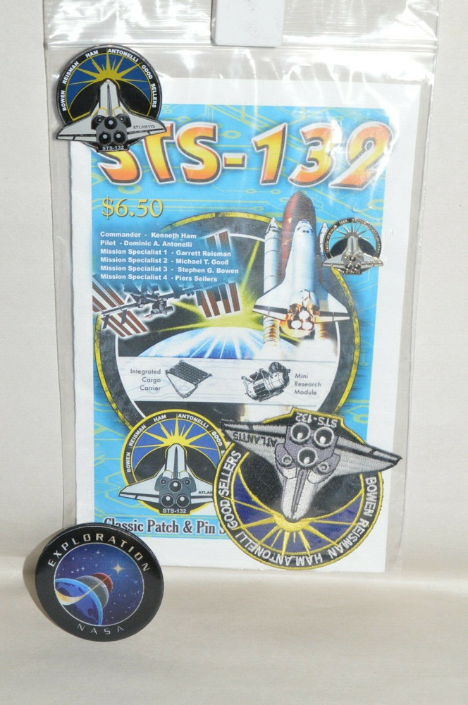 NASA Space Shuttle pin badge patch set