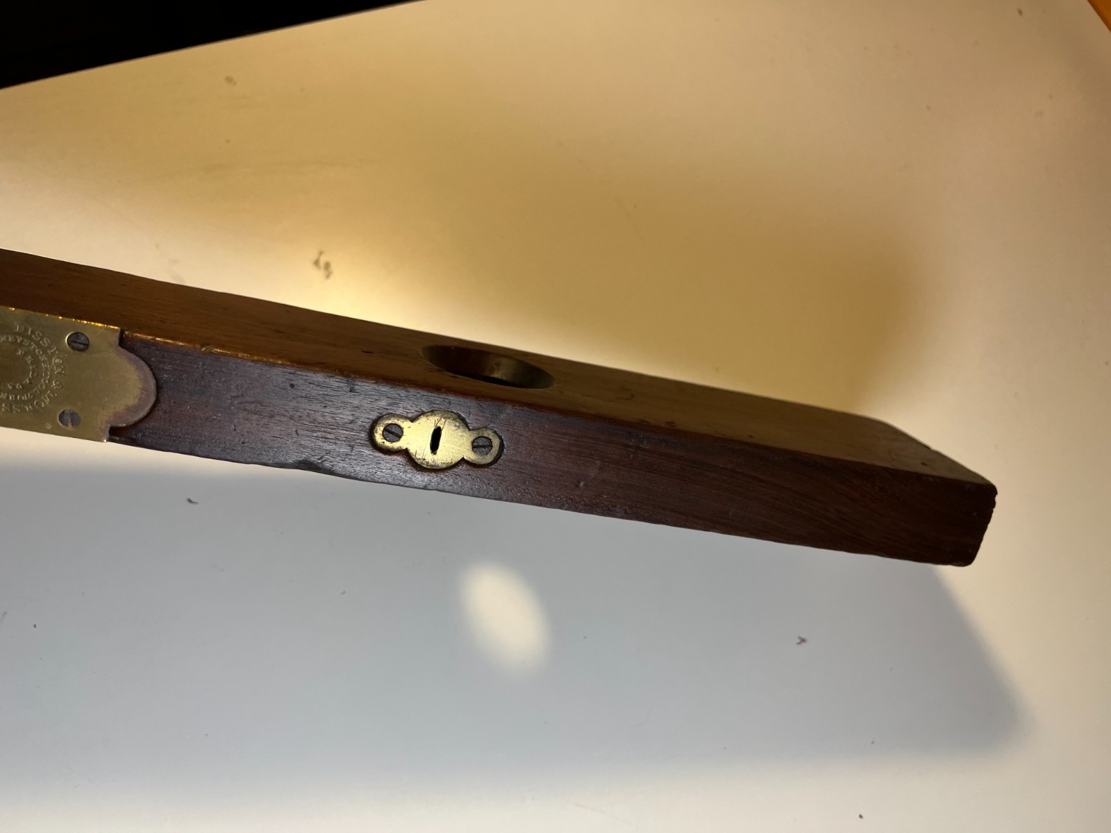 Rare Early Disston & Morss Precision Spirit Level Patent April 25, 1871 28" L