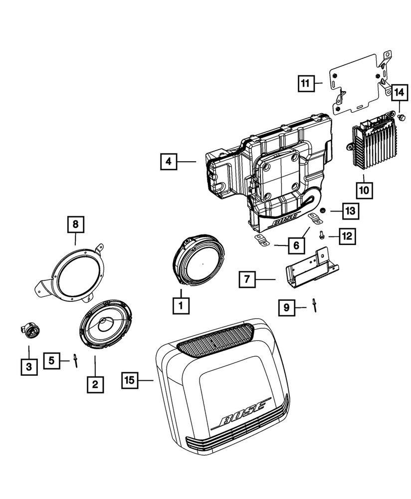 Genuine Mopar Speaker Bracket 68104765AB