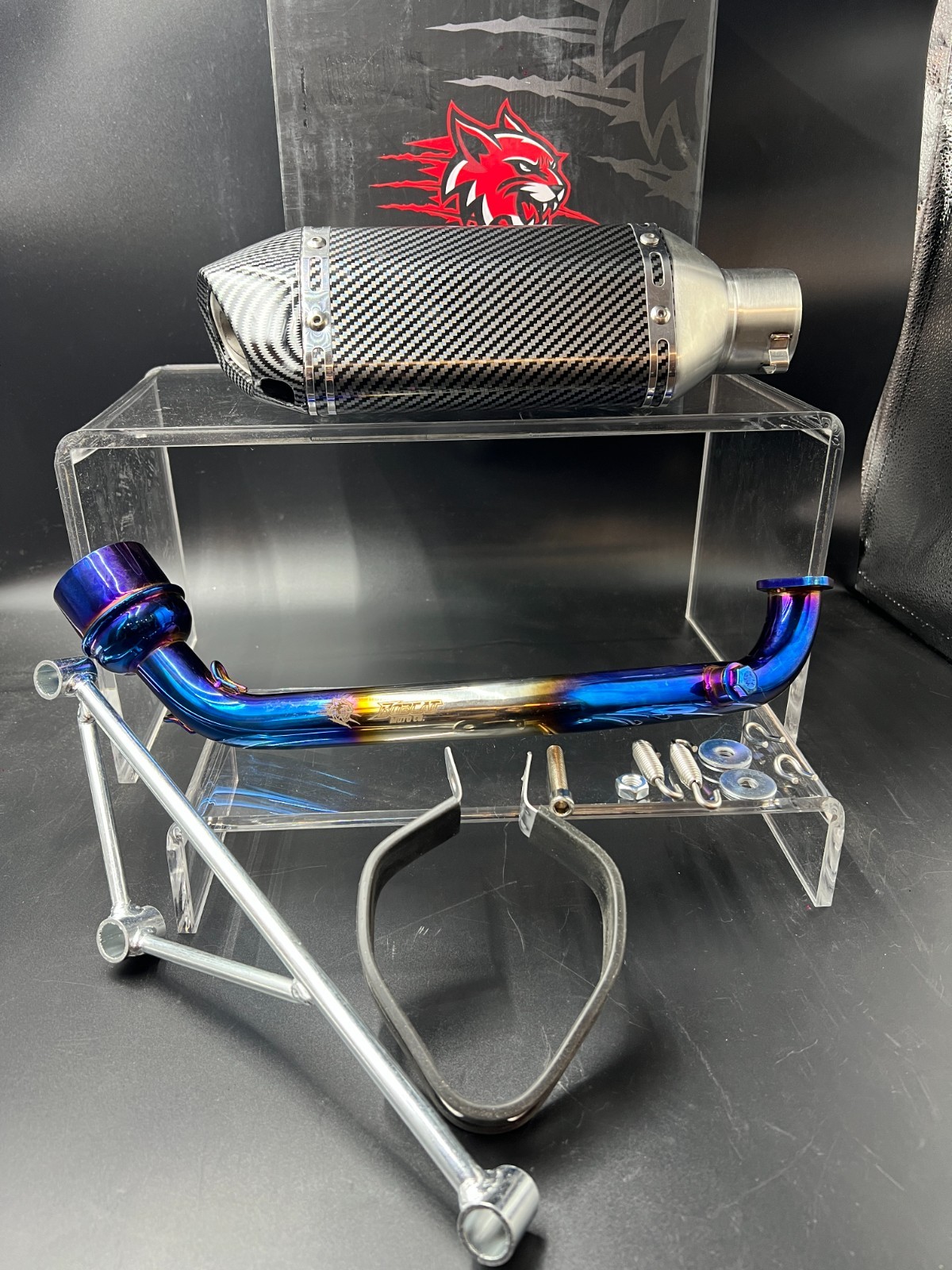 High Performance Exhaust Muffler Kit For GY6 150cc 200cc Moped Motorcycle ATVS