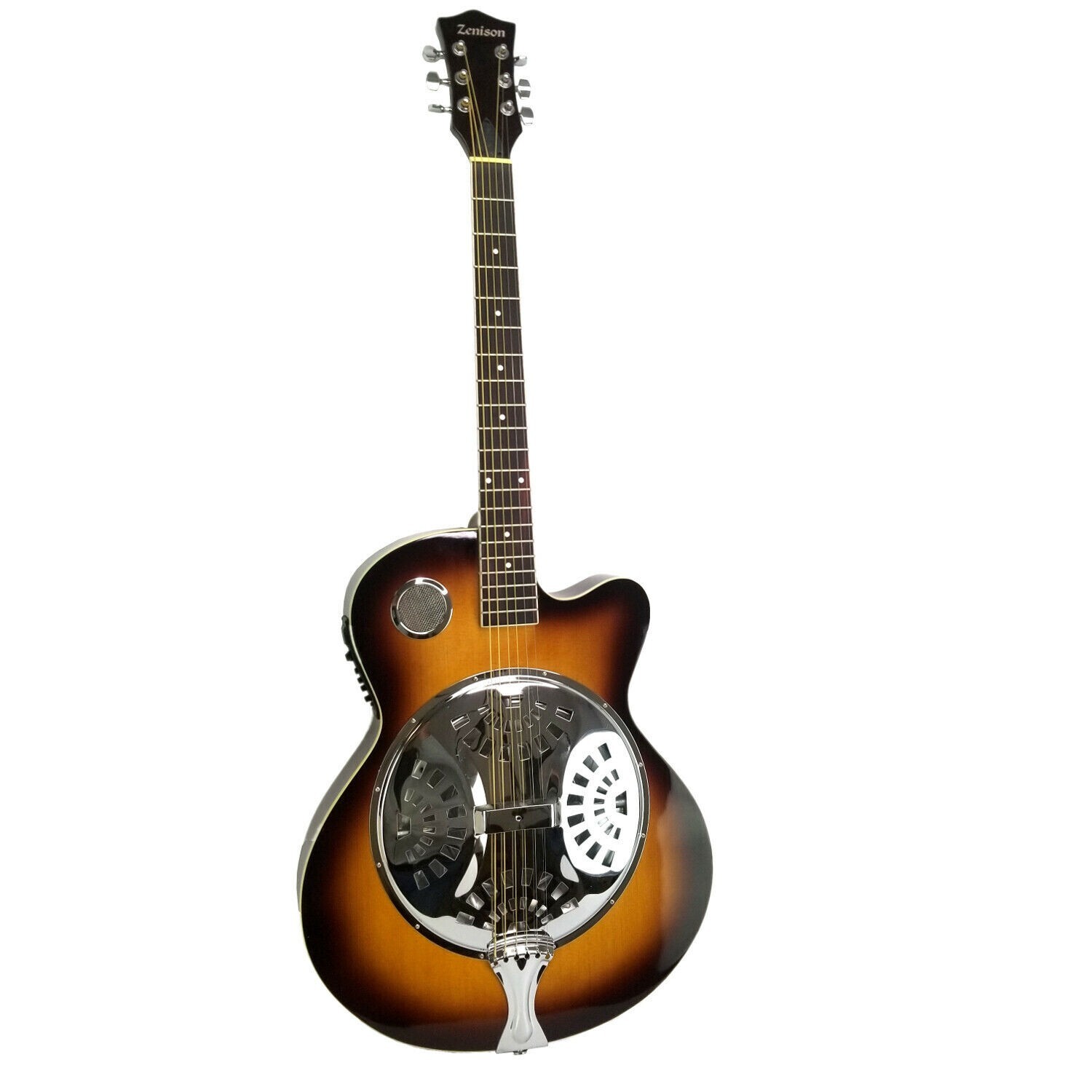 Steel Pan Acoustic Electric Resonator Guitar in Deluxe Padded Soft Carry Gig Bag