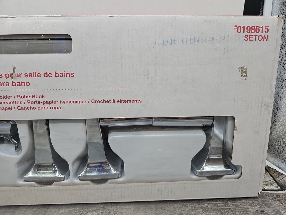 Project Source • Seton 4-Pc Bath Hardware Set • Chrome • NEW (#0198615) [E7]