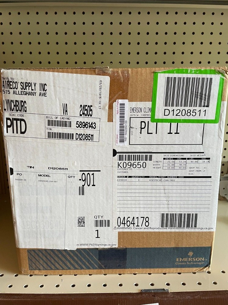 New - open box Copeland Compressor Part# ASE20C4E-CAA-901