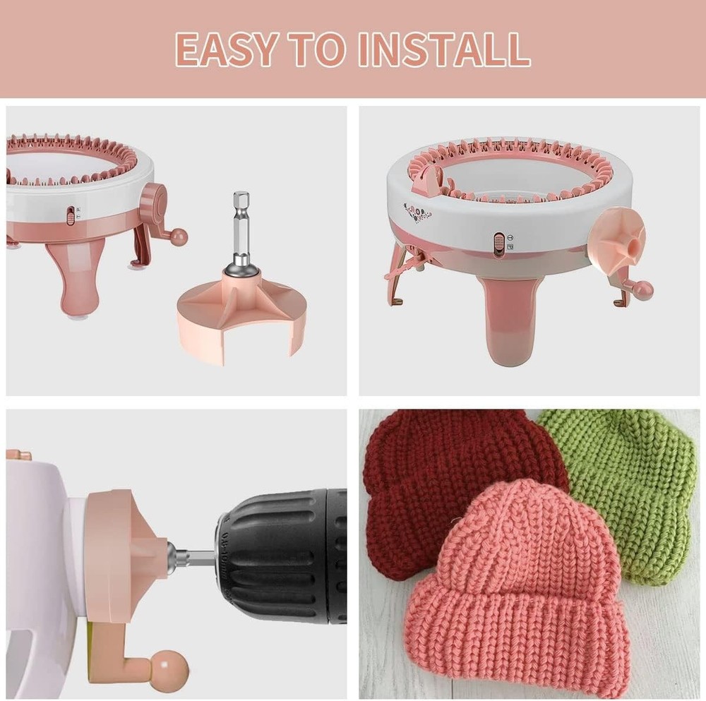 Knitting Machine Adapter Drill Attachment for 48 Needle Quick Knit Power Tool