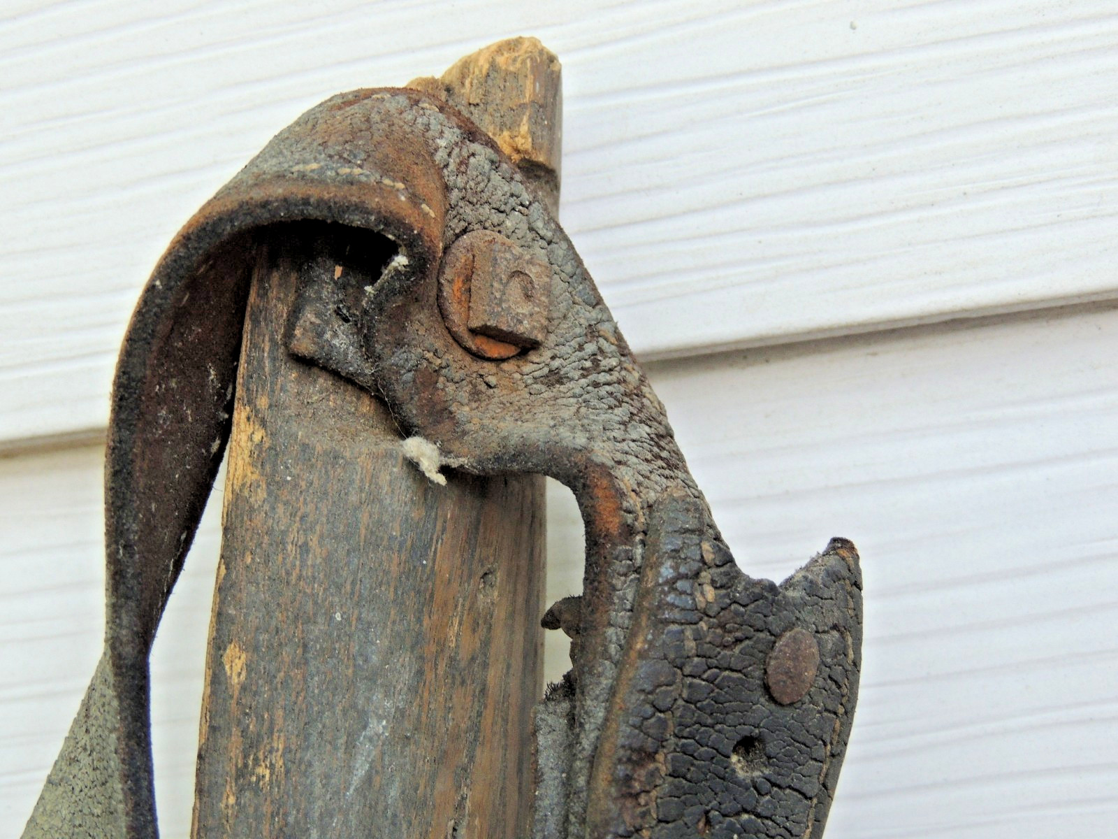 Antique Prosthetic Peg Leg Civil War Era 1860's w/ Leather Straps, 38" Tall