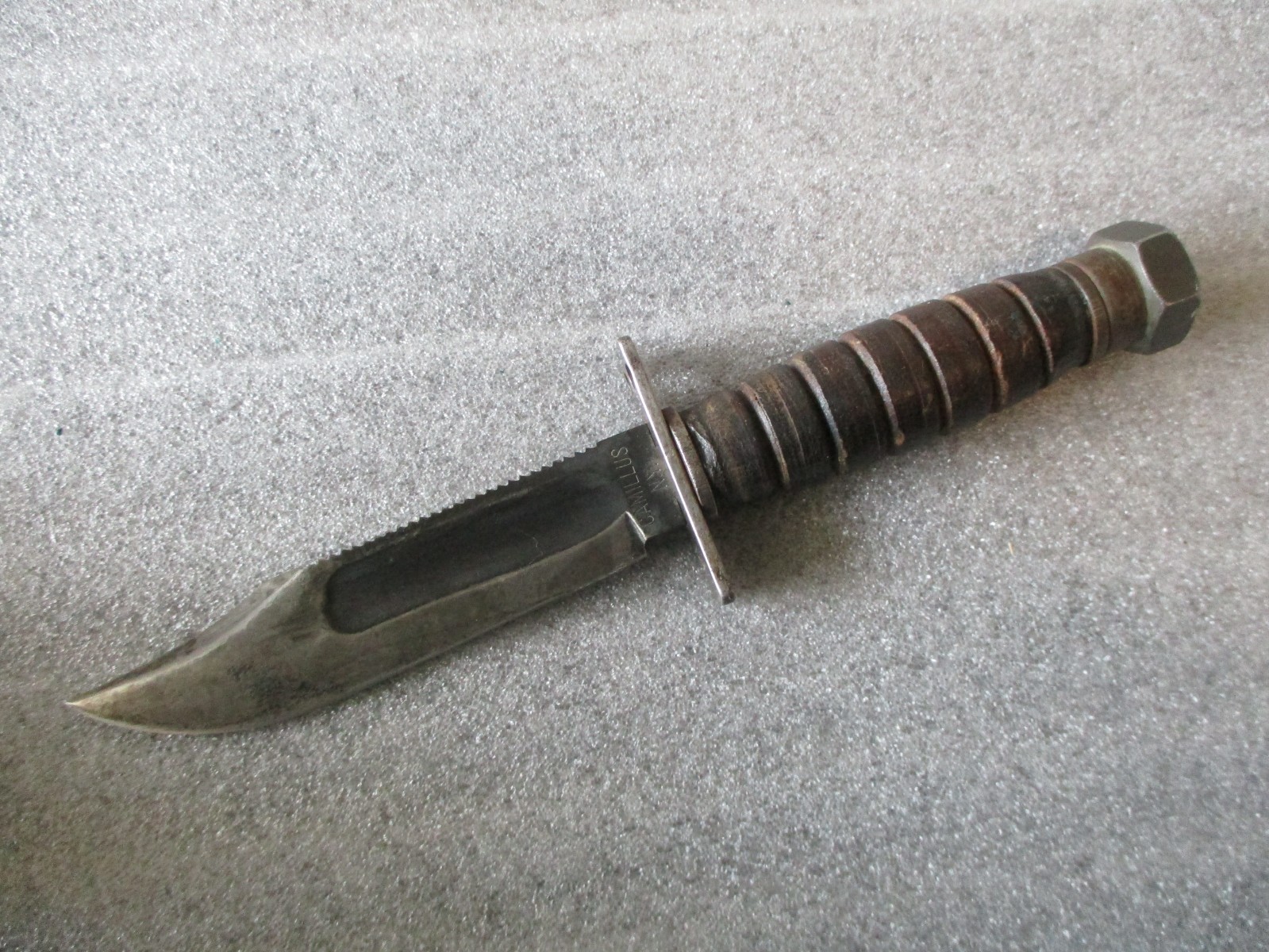 Camillus NY Vietnam Pilot Survival Knife with Sheath & Stone