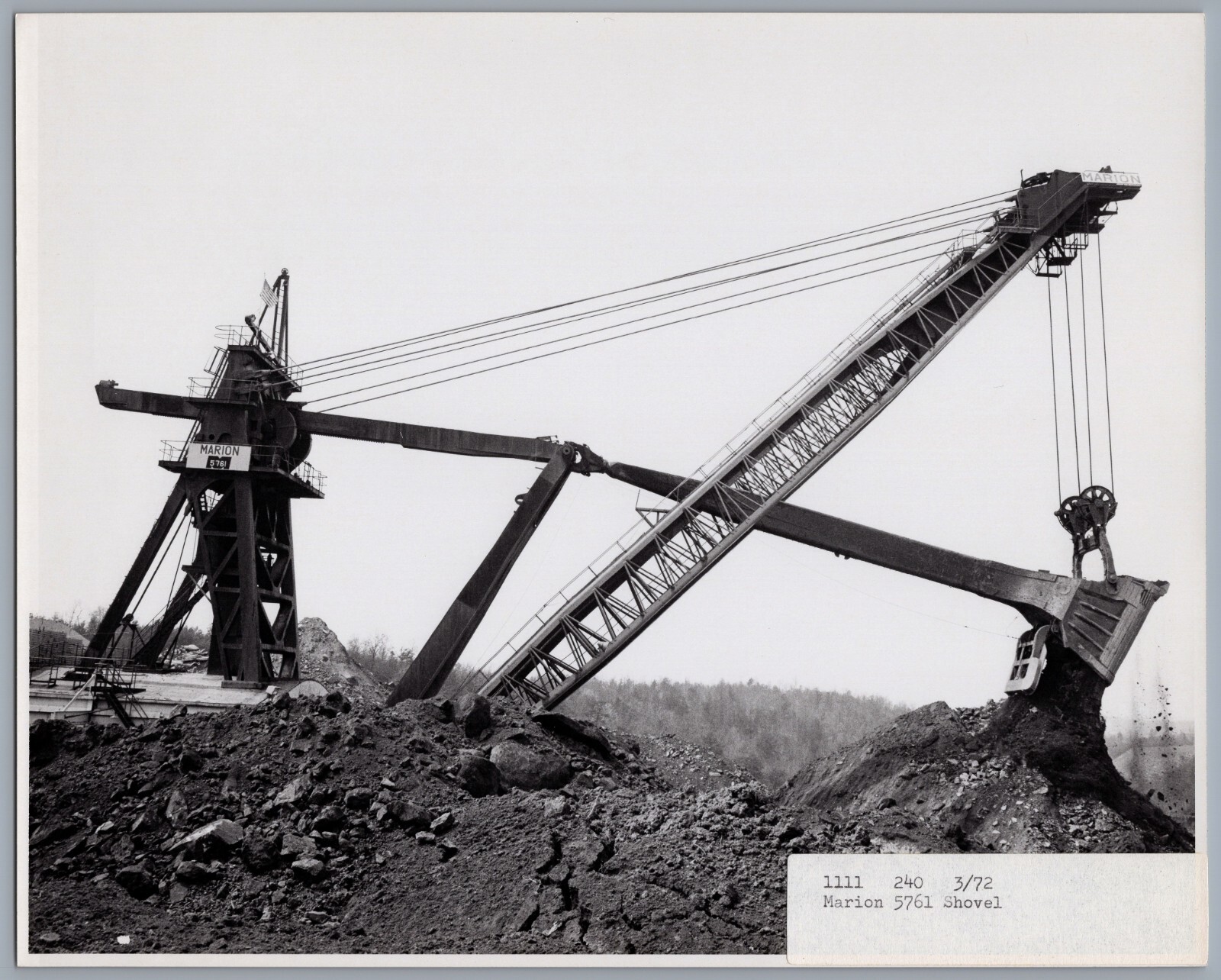 1972 Peabody Coal Company Warrior Mine Alabama 8x10 Marion 5761 Shovel 7482