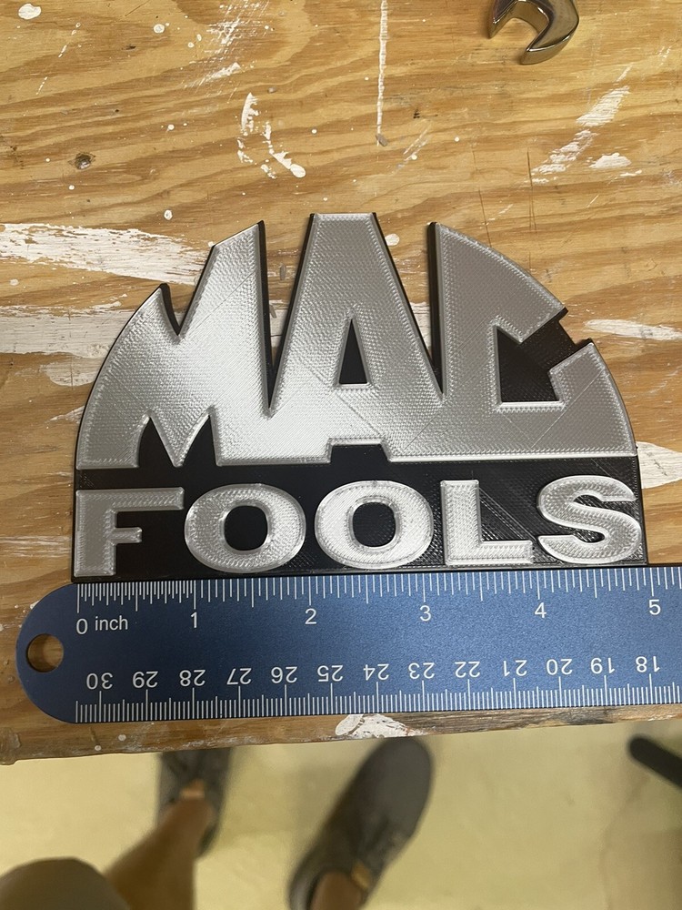 Mac Fools Novelty 3D Printed Tool Box Badge. Compatible With Mac Tool Boxes