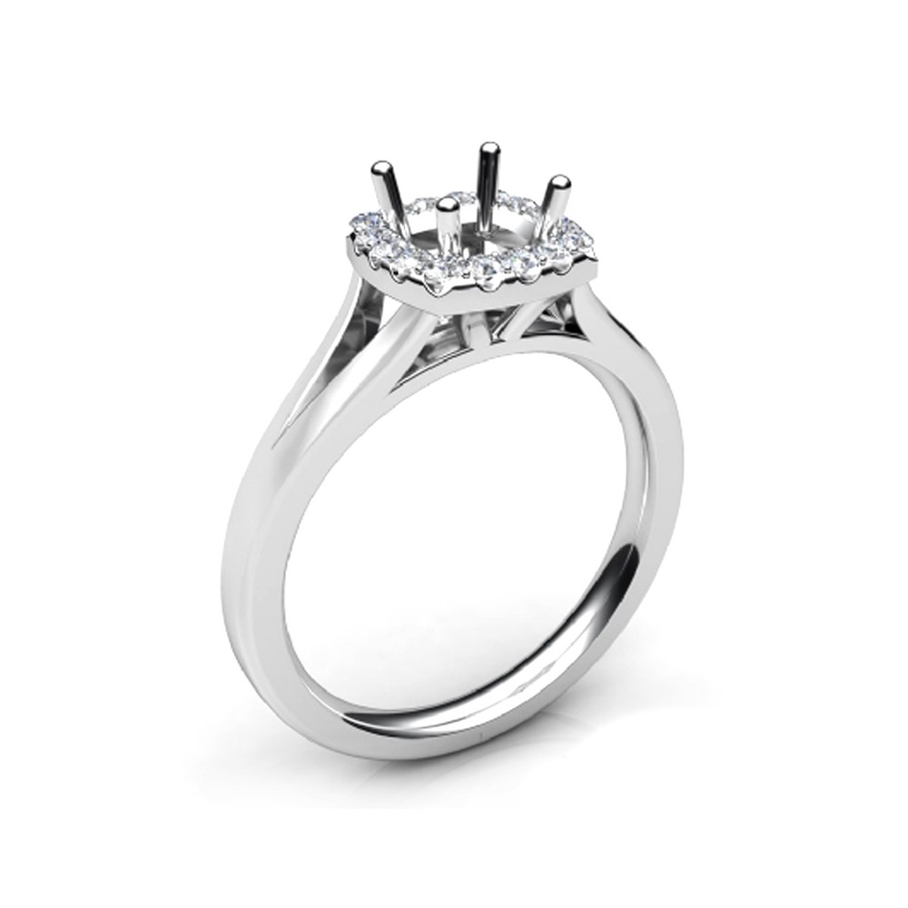 Square 6mm Blank Ring Setting 925 Sterling Silver Semi Mount Ring